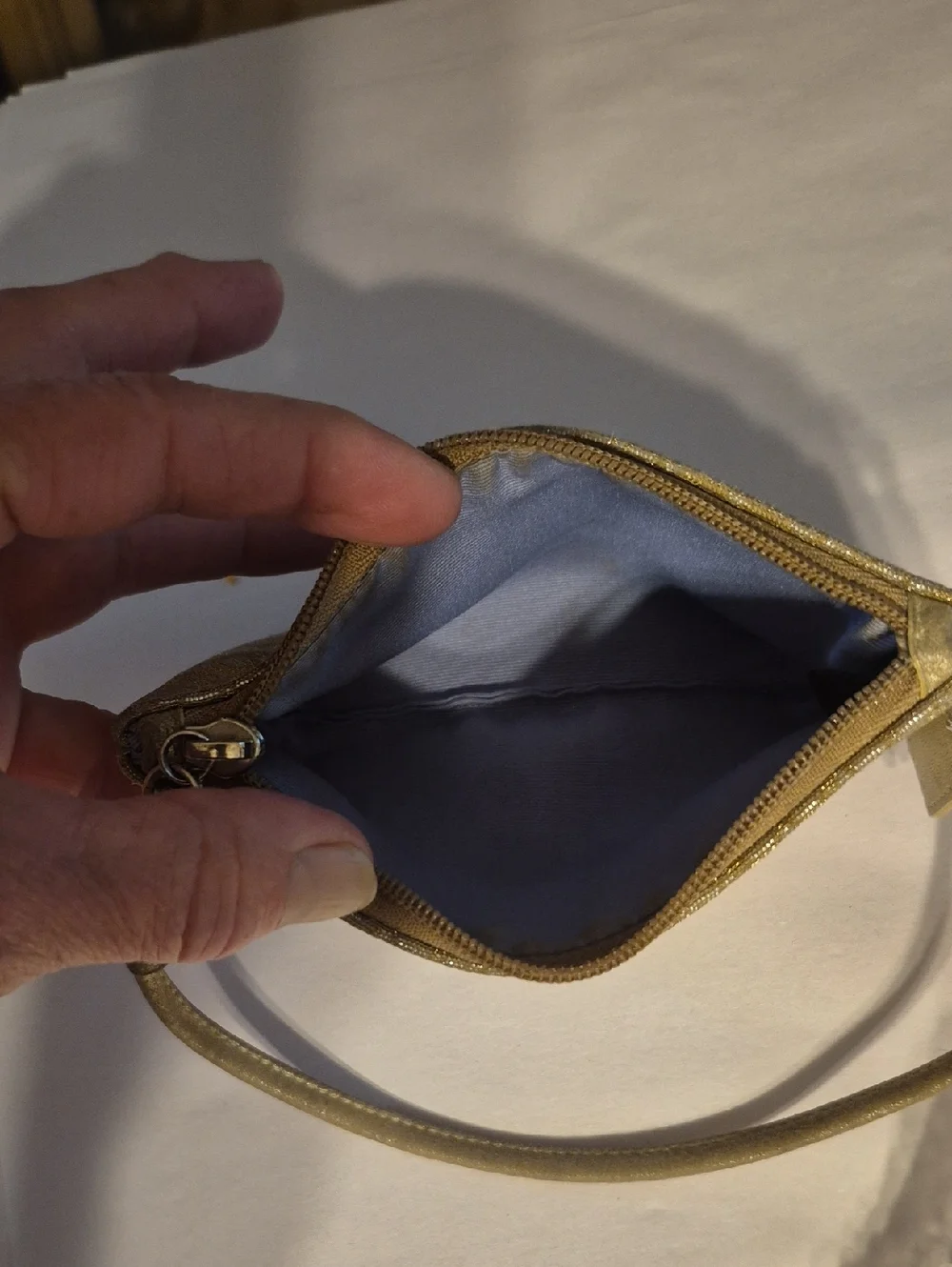 Coach Metallic Gold Signature Wristlet - Picture 7 of 8